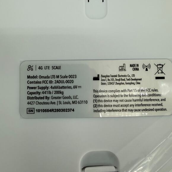 Omada BodyTrace Smart Scale 441LBS Wireless 4G LTE-M-0023 Never Used New - Picture 3 of 8